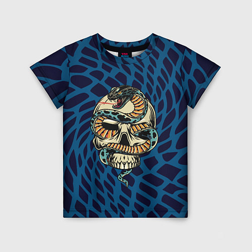 Детская футболка Snake&Skull / 3D-принт – фото 1