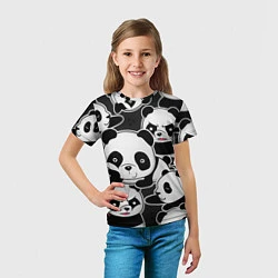 Футболка детская Смешные панды, цвет: 3D-принт — фото 2