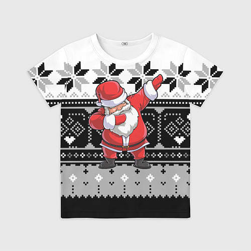 Детская футболка Свитер Santa DAB / 3D-принт – фото 1