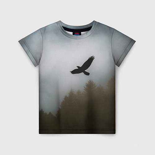 Детская футболка Орёл над лесом / 3D-принт – фото 1
