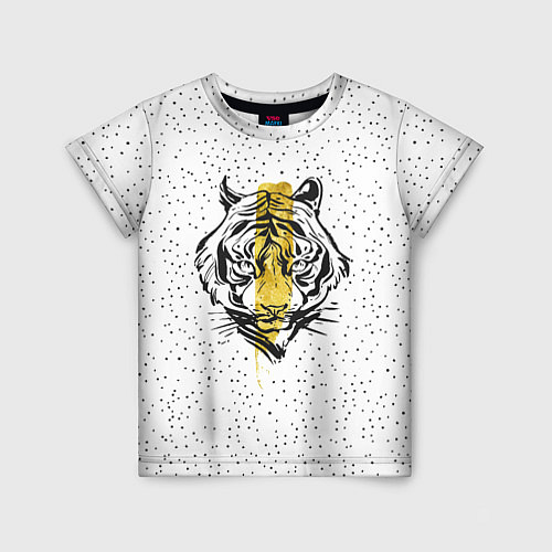 Детская футболка Золотой тигр / 3D-принт – фото 1