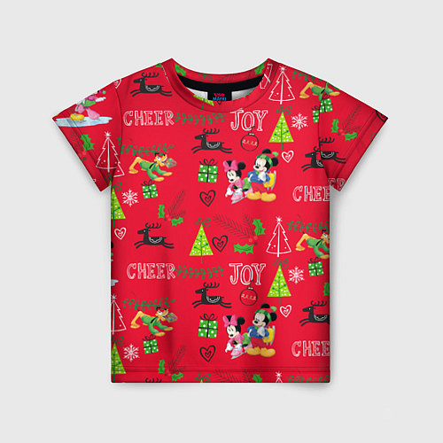 Детская футболка Mickey & Minnie pattern / 3D-принт – фото 1