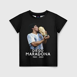 Футболка детская Diego Maradona, цвет: 3D-принт