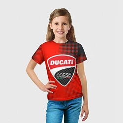 Футболка детская Ducati Corse logo, цвет: 3D-принт — фото 2