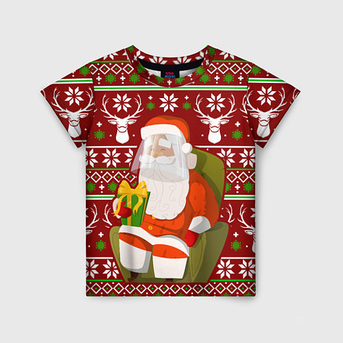 Детская футболка Санта с защитным экраном / 3D-принт – фото 1