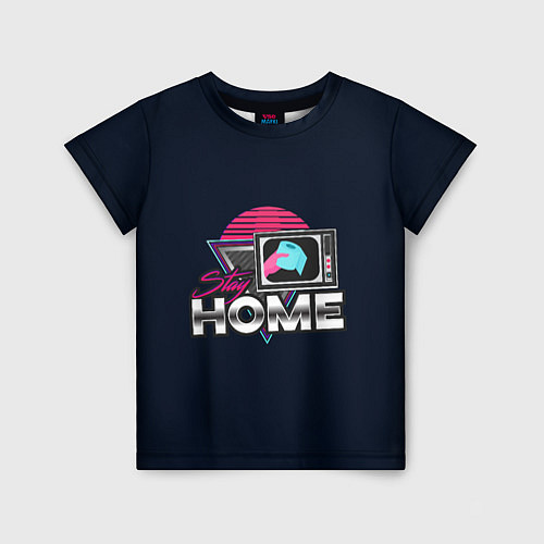 Детская футболка Stay Home / 3D-принт – фото 1
