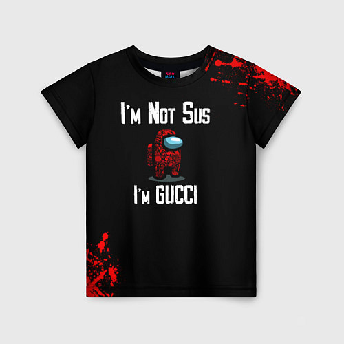 Детская футболка Among Us Gucci / 3D-принт – фото 1
