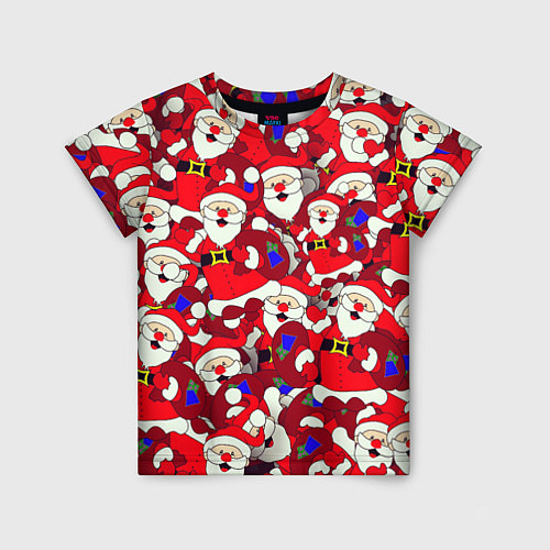 Детская футболка Дед Санта / 3D-принт – фото 1
