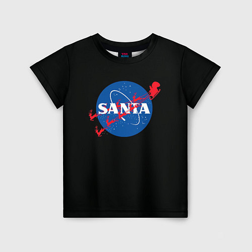 Детская футболка Santa Nasa / 3D-принт – фото 1