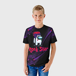 Футболка детская Among Us Rock Star, цвет: 3D-принт — фото 2