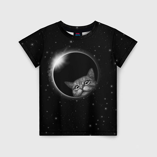 Детская футболка Кот в Космосе / 3D-принт – фото 1