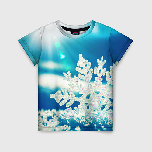 Детская футболка Снег / 3D-принт – фото 1