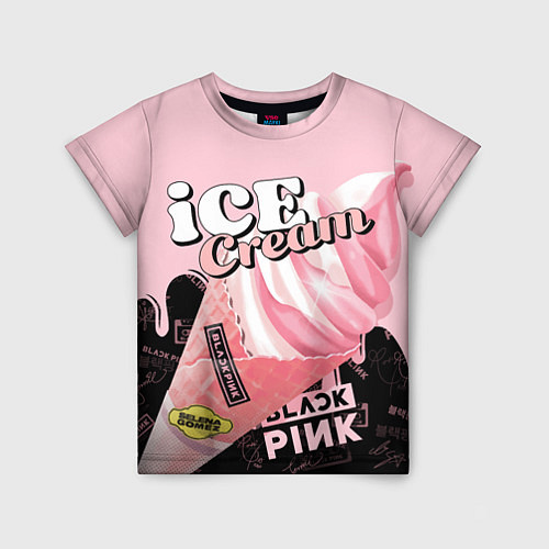 Детская футболка BLACKPINK ICE CREAM / 3D-принт – фото 1