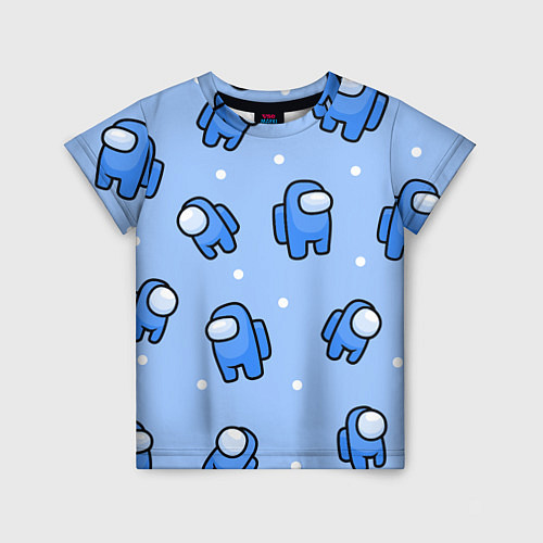 Детская футболка Among Us - Синий цвет / 3D-принт – фото 1