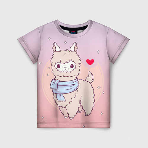 Детская футболка Альпака / 3D-принт – фото 1