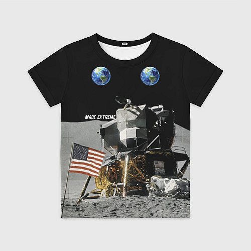Детская футболка Высадка На Луну / 3D-принт – фото 1