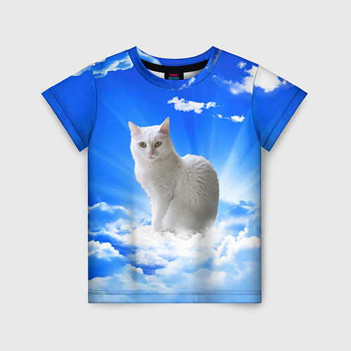 Детская футболка Кот в облаках / 3D-принт – фото 1