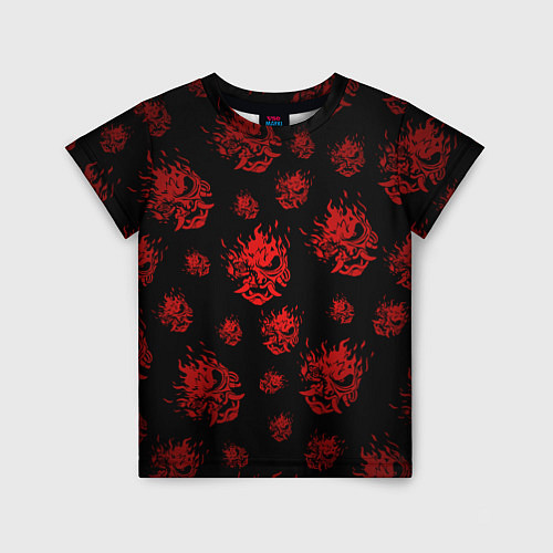 Детская футболка Samurai pattern - красный / 3D-принт – фото 1