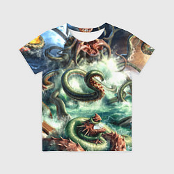 Футболка детская Ктулху Лавкрафт, цвет: 3D-принт