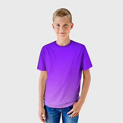 Футболка детская Фиолетовый космос, цвет: 3D-принт — фото 2