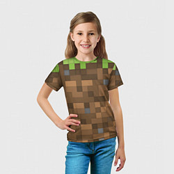 Футболка детская Minecraft камуфляж, цвет: 3D-принт — фото 2