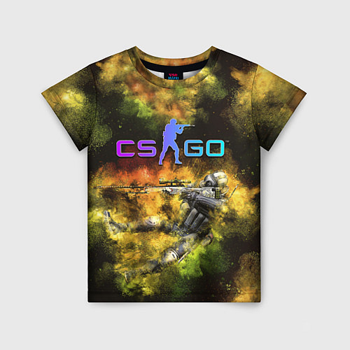 Детская футболка CS GO Gold dust / 3D-принт – фото 1