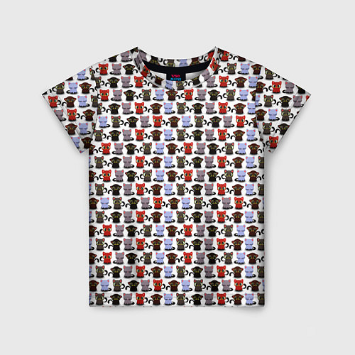 Детская футболка Котики / 3D-принт – фото 1