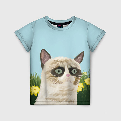 Детская футболка Grumpy Cat / 3D-принт – фото 1