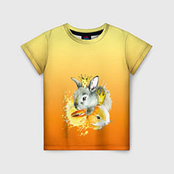 Детская футболка Акварельные кролики милота