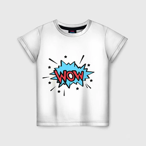 Детская футболка Wow / 3D-принт – фото 1