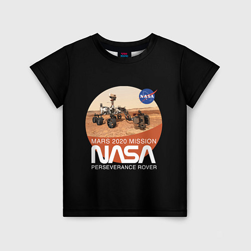 Детская футболка NASA - Perseverance / 3D-принт – фото 1