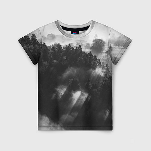 Детская футболка Туман в лесу / 3D-принт – фото 1