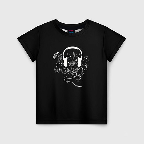 Детская футболка Headphones / 3D-принт – фото 1