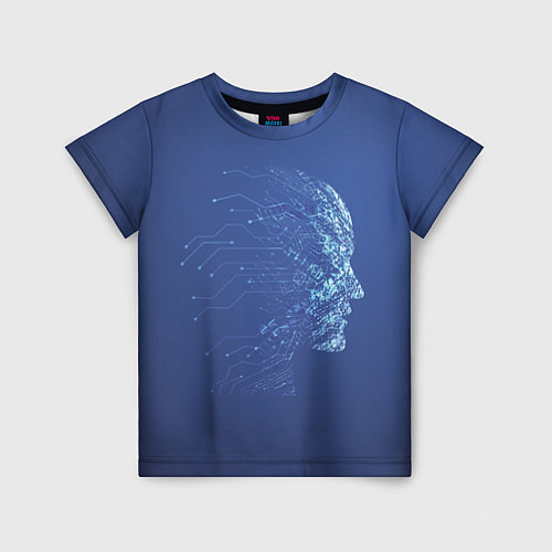 Детская футболка Digital face / 3D-принт – фото 1