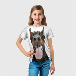 Футболка детская Доберман Doberman, цвет: 3D-принт — фото 2