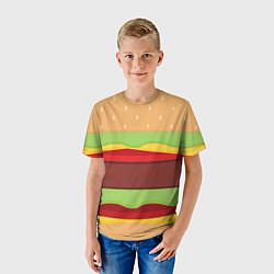 Футболка детская Бургер, цвет: 3D-принт — фото 2