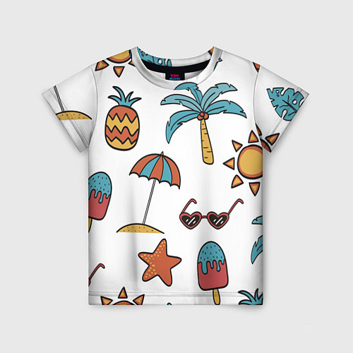 Детская футболка Summer with love / 3D-принт – фото 1
