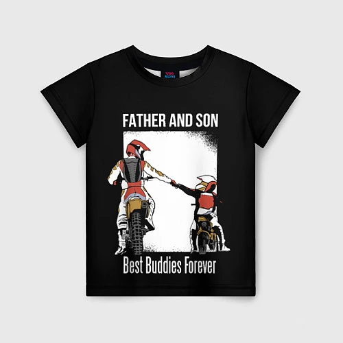 Детская футболка Папа и сын / 3D-принт – фото 1