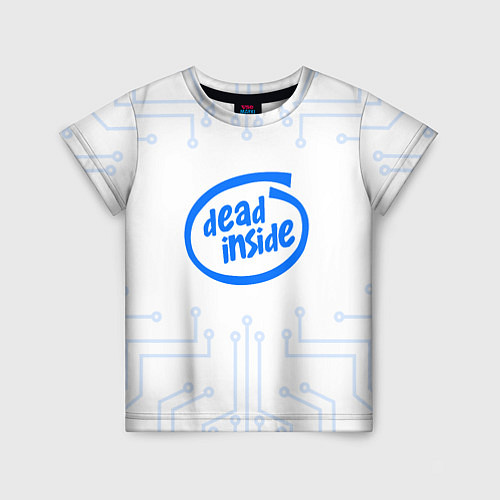 Детская футболка DEAD INSIDE / 3D-принт – фото 1