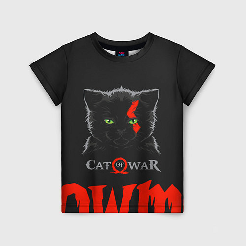 Детская футболка Cat of war / 3D-принт – фото 1