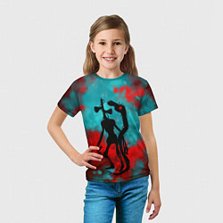 Футболка детская Сиреноголовый и Лошадь монстры, цвет: 3D-принт — фото 2