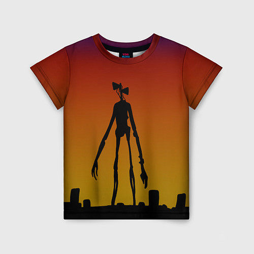 Детская футболка СИРЕНОГОЛОВЫЙ МОНСТР / 3D-принт – фото 1