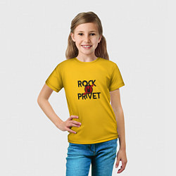 Футболка детская Rock privet, цвет: 3D-принт — фото 2