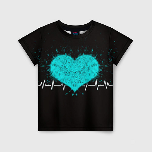 Детская футболка Стук сердца / 3D-принт – фото 1