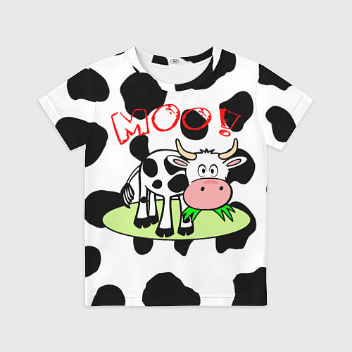 Детская футболка Moo! / 3D-принт – фото 1