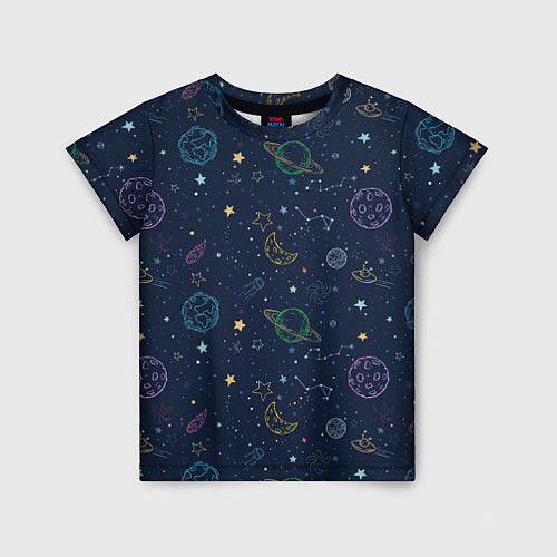 Детская футболка Созвездия / 3D-принт – фото 1