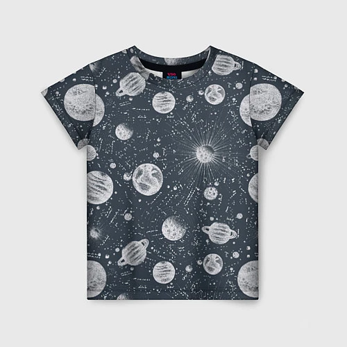 Детская футболка Звезды, планеты и созвездия / 3D-принт – фото 1