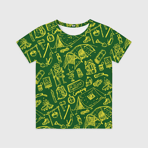 Детская футболка Кемпинг / 3D-принт – фото 1