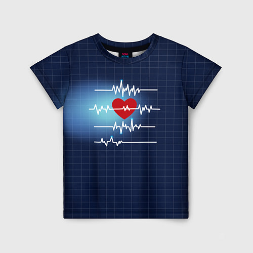 Детская футболка Ритм Сердца / 3D-принт – фото 1