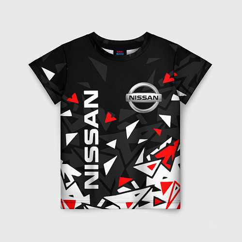 Детская футболка NISSAN НИССАН ОСКОЛКИ / 3D-принт – фото 1